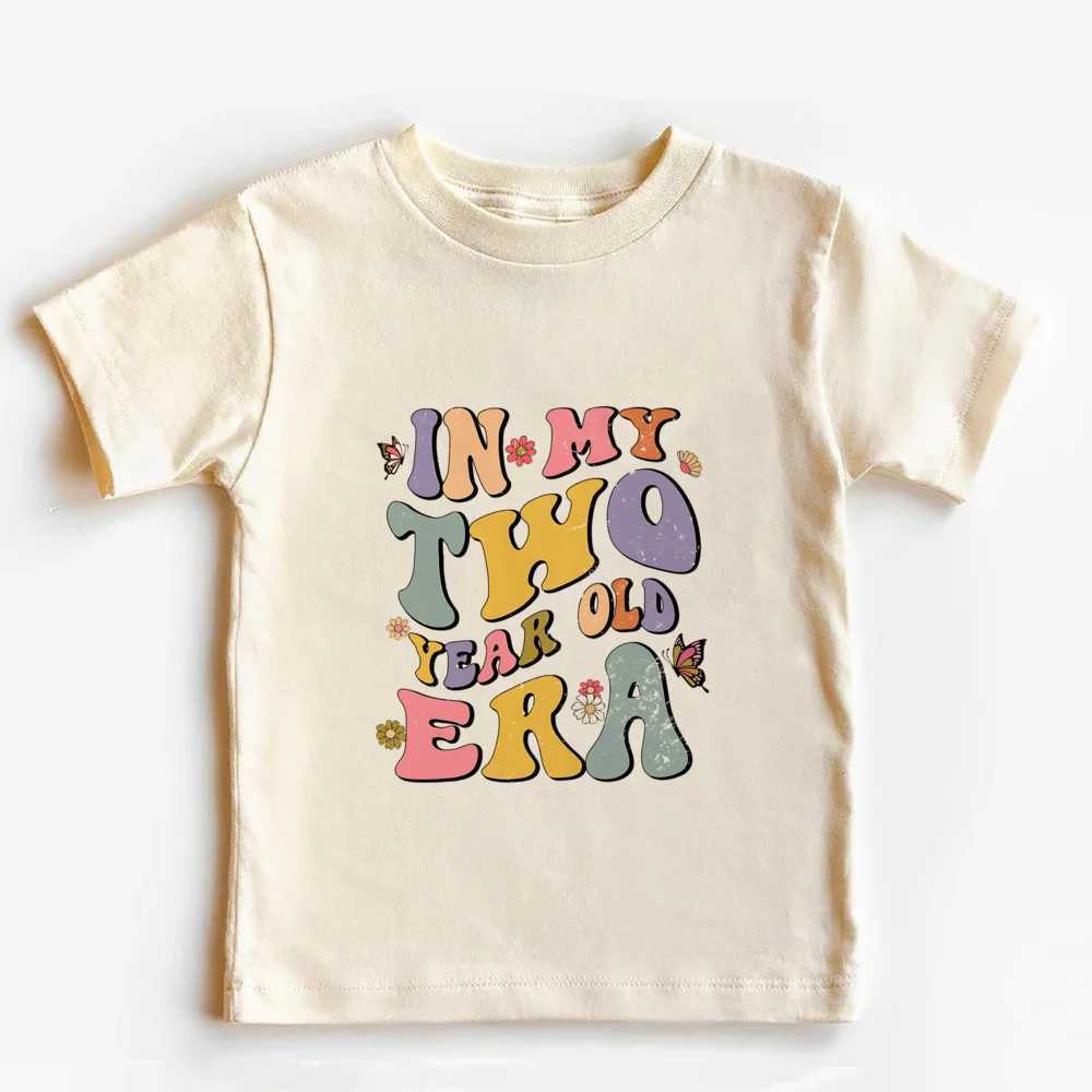In My One Two Three Four Five Year Old Era Kid Birthday Shirt Birthday Party Kid Natural Shirts Toddler Youth Short Sleeve TeeT250306