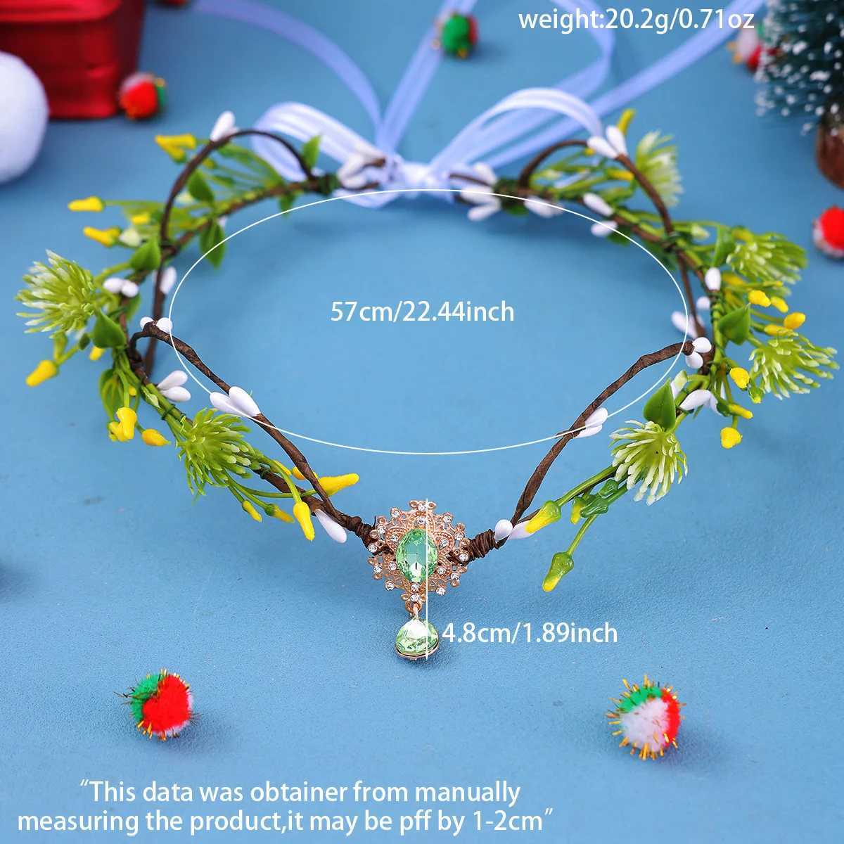 Retro Elf Costume Accessories Woven Forest Garland Judge Eyebrow Pendant Role-playing Party Elf Accessory X250306