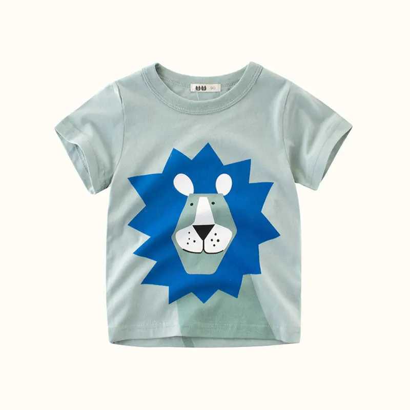 New Summer Children 3D Cartoon T-shirt for Boy Animal Printing Dinosaur Shark Boys T Shirt Girls Tops Tees Cartoon Kids ClothesT250306