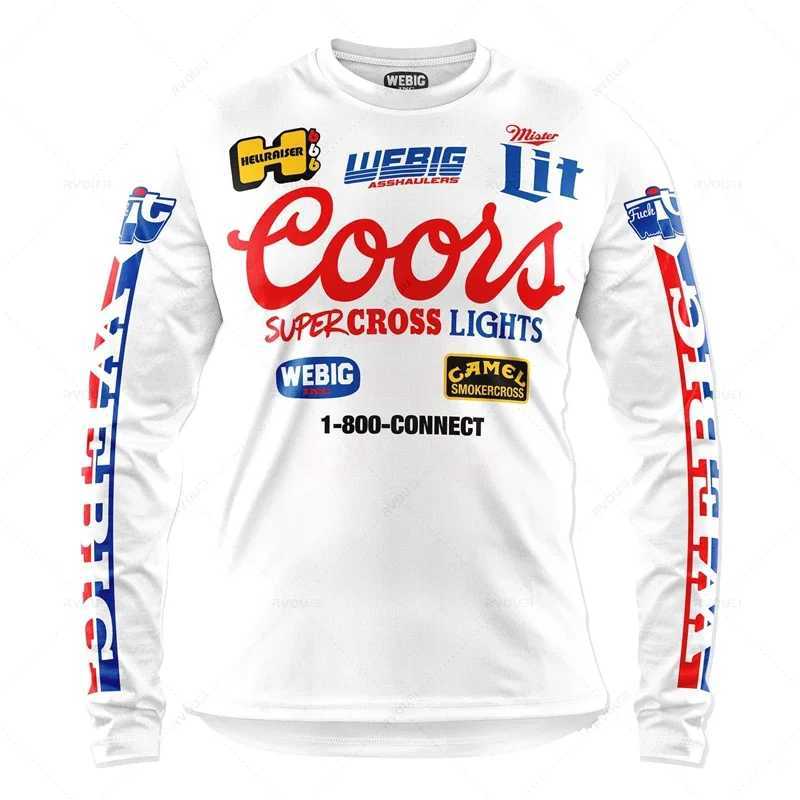 Camping Motorcycle Mountain Bike Team Downhill MTB Jersey Offroad Bicycle Locomotive Shirt Cross Country Fishing Hunting Clothes T250306