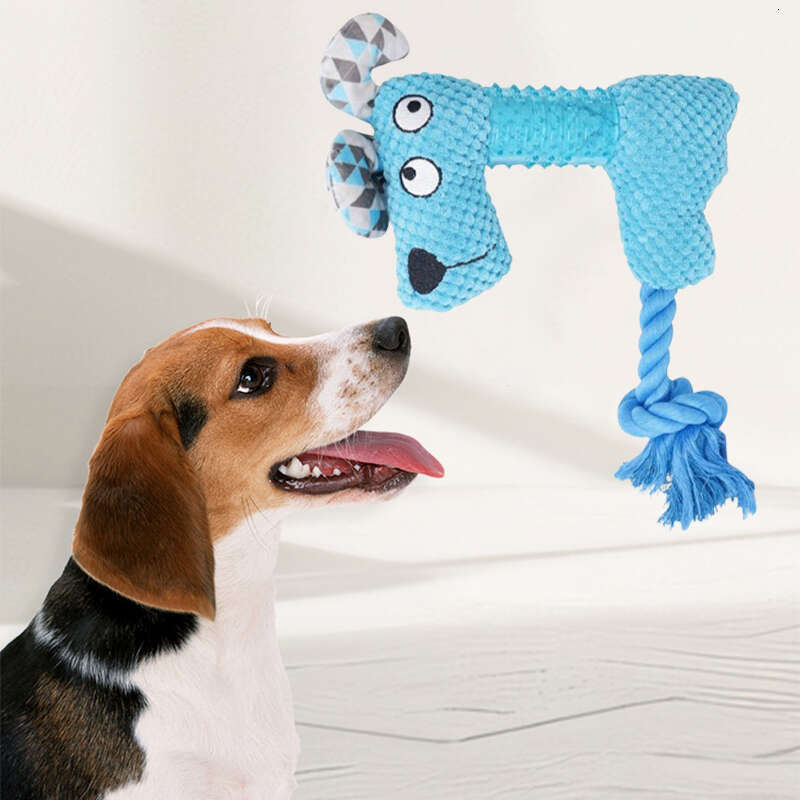 DHpet Dog Chew Toy with Squeaker, Durable Cotton Rope Aggressive Chewers, Interactive Puppy Teething Toys for Small Medium, Boredom Relief and Dental 