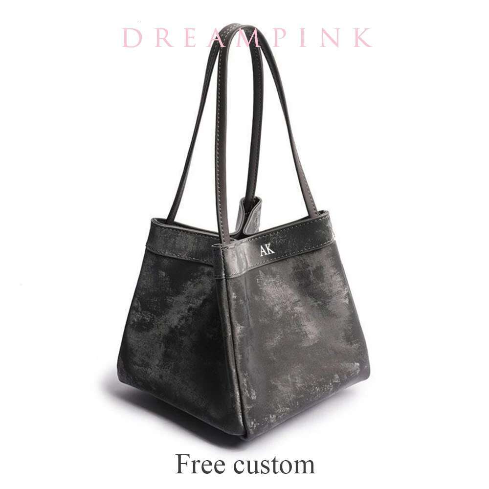 Fashion Silk Women Bucket Suede Leather Female Party Handbag Custom Name Multiple Lady Shoulder Bag With Top Handles