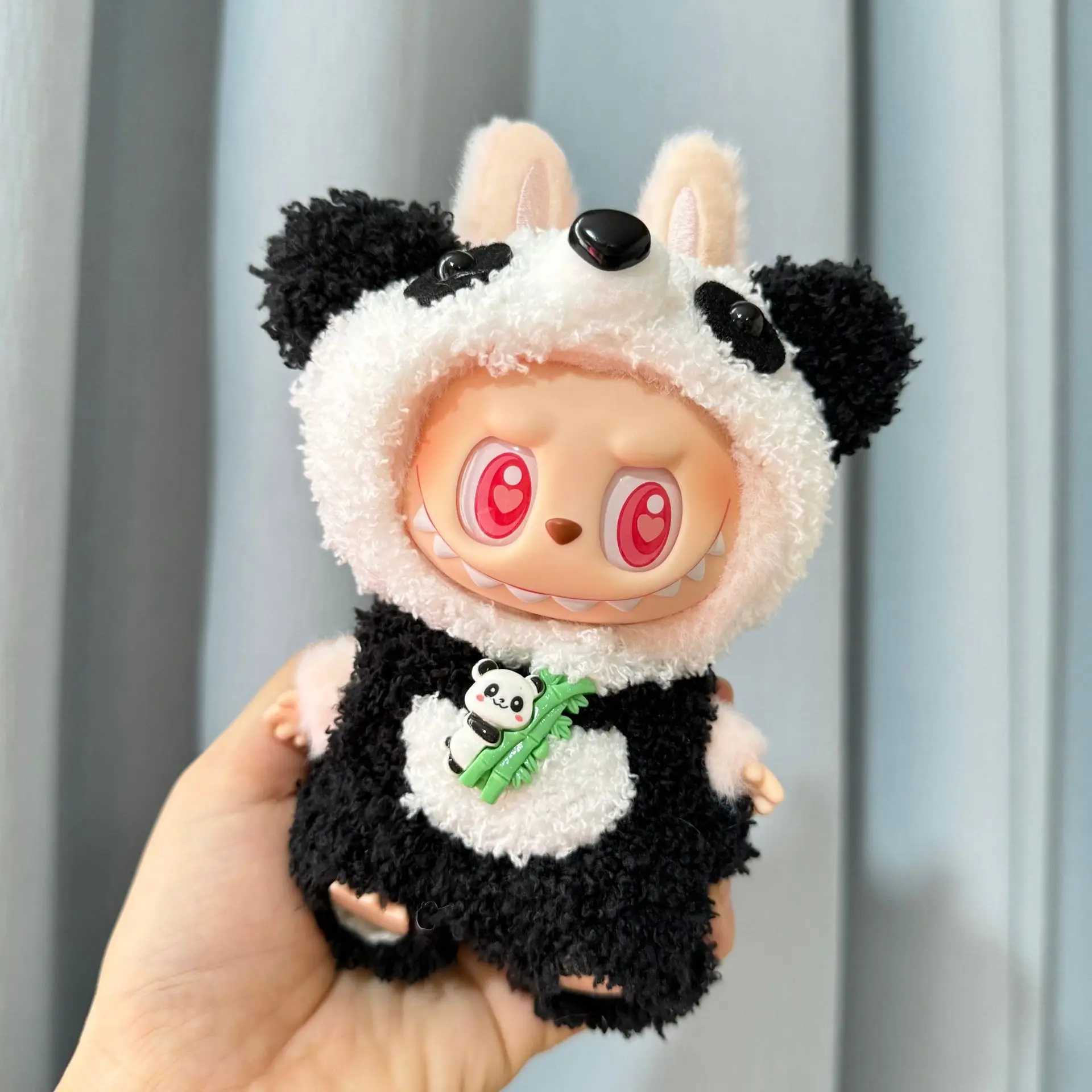 Mini Plush DollS Clothes Outfit Accessories For Korea Kpop Exo Labubu V1 V2 Idol sitting party Goose trendy plush Clothing GiftT250306
