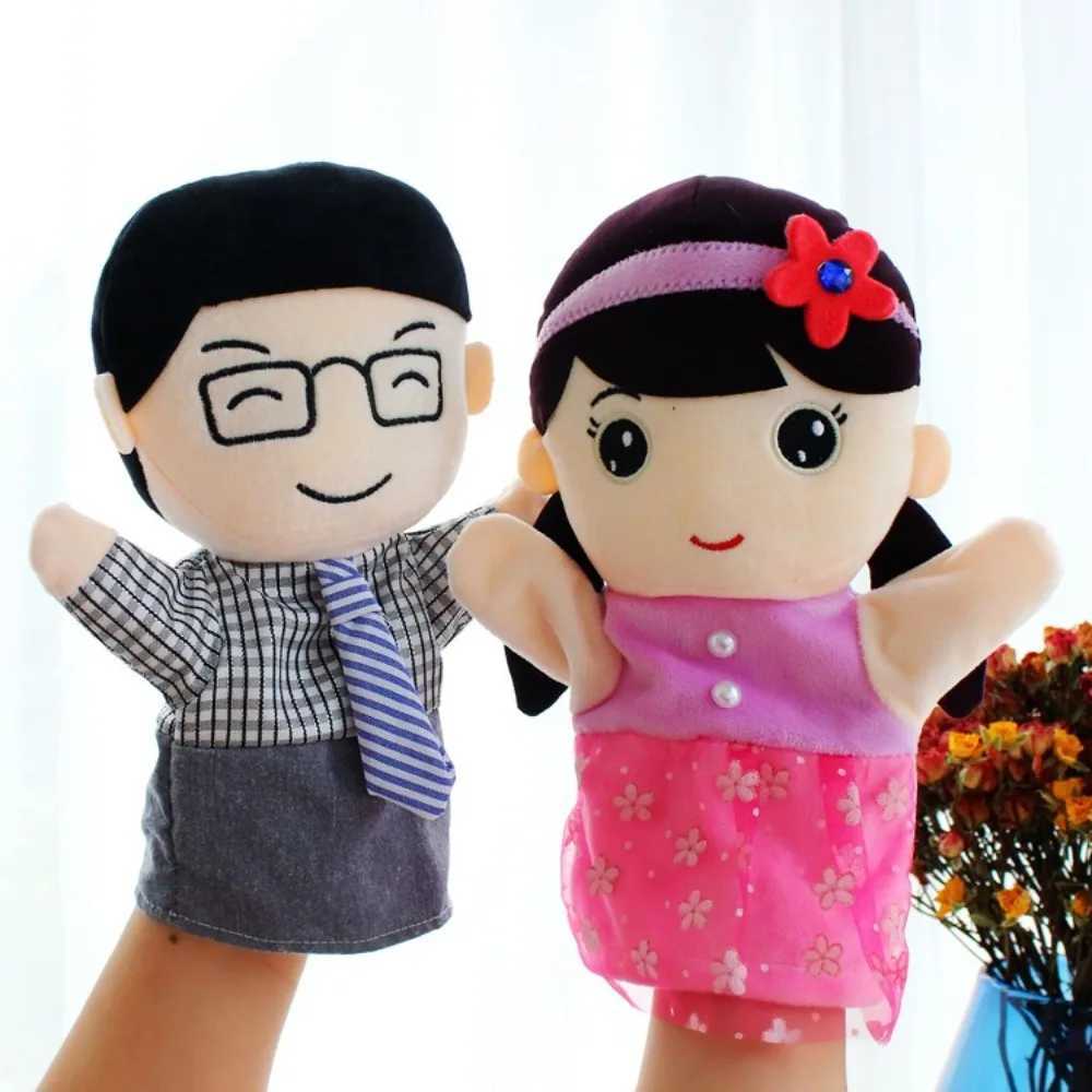 Free shipping Story Hand Members Storytelling Puppet Family Finger Puppets DIY