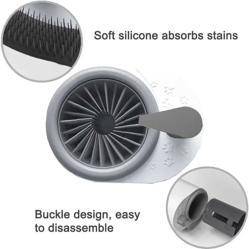 Electric Pet Dog Foot Washer Cleaner Brush Automatic Soft Silicone needle Dog Paw Cleaner Cup Paw Washing Cup for Dogs M250306