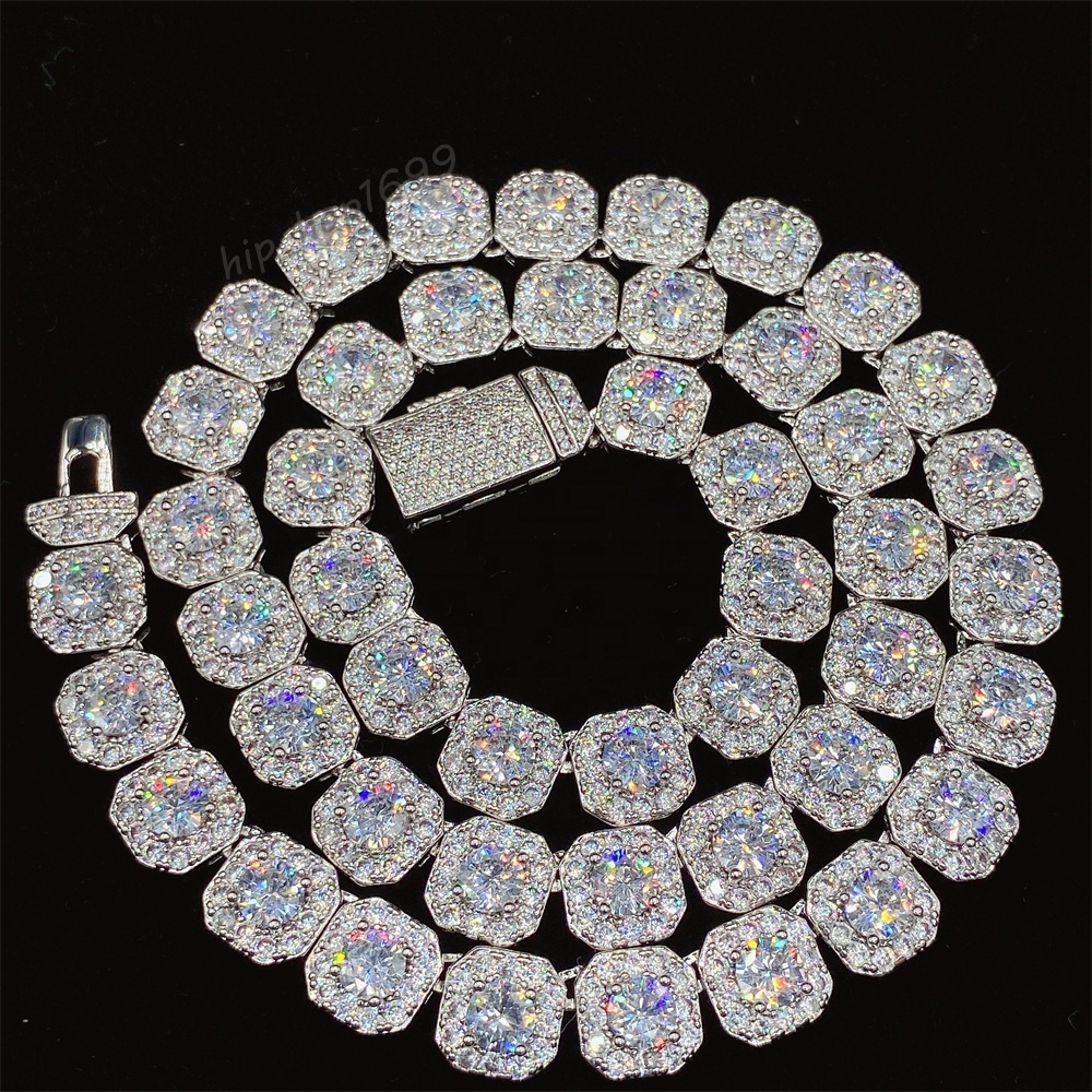 Best Price Hot Selling Cubic Zirconia Diamond 24 Inch 5a Cz Brass Cuban Link Chain Necklace for Men and Women