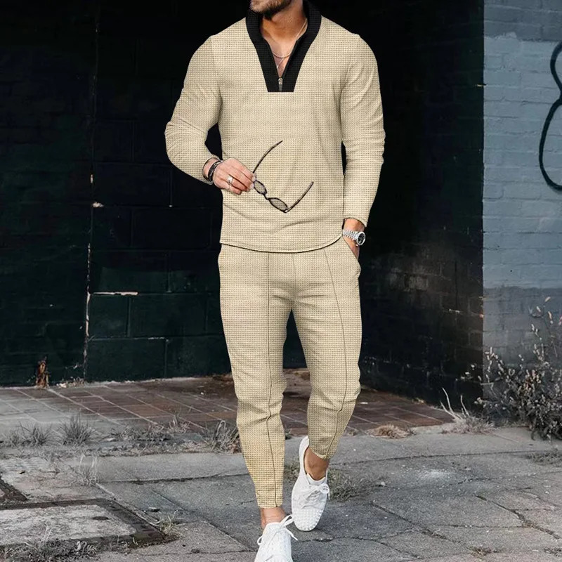 Mens Summer Clothing y V Neck Shirts Short Sleeve Set Casual Man Shorts Tracksuit Outfits Social Golf Lapel TShirts 250306