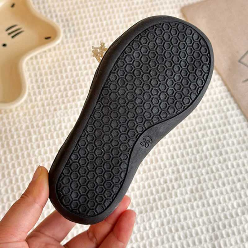 Spring Autumn Lace Bow Kids Flats Shoes PU Shallow Sport Fashion Shoes For Girls Elastic Band Soft Bottom Children Ballet FlatsT250306
