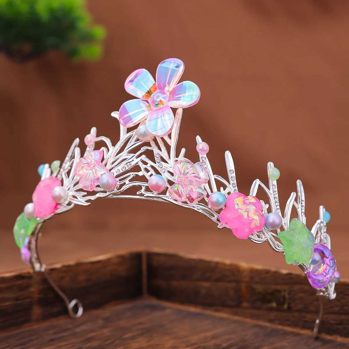 Handmade Mermaid Fish Crown Ocean Style Costume Seashell Starfish Hair Accessories for Wen Girls Princess Birthday Party Tiara X250306