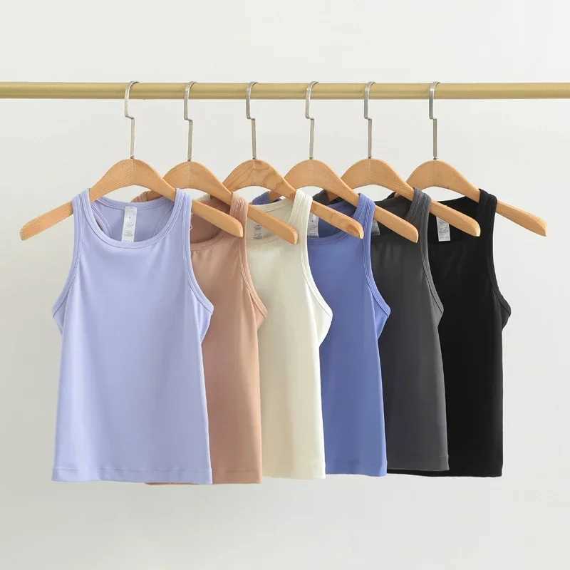 Dupe Womens Waist-Length Racerback Tank Top Buttery-soft Four-way Stretch Tight Fit Yoga Shirts Summer Breathable Sports VestT250318