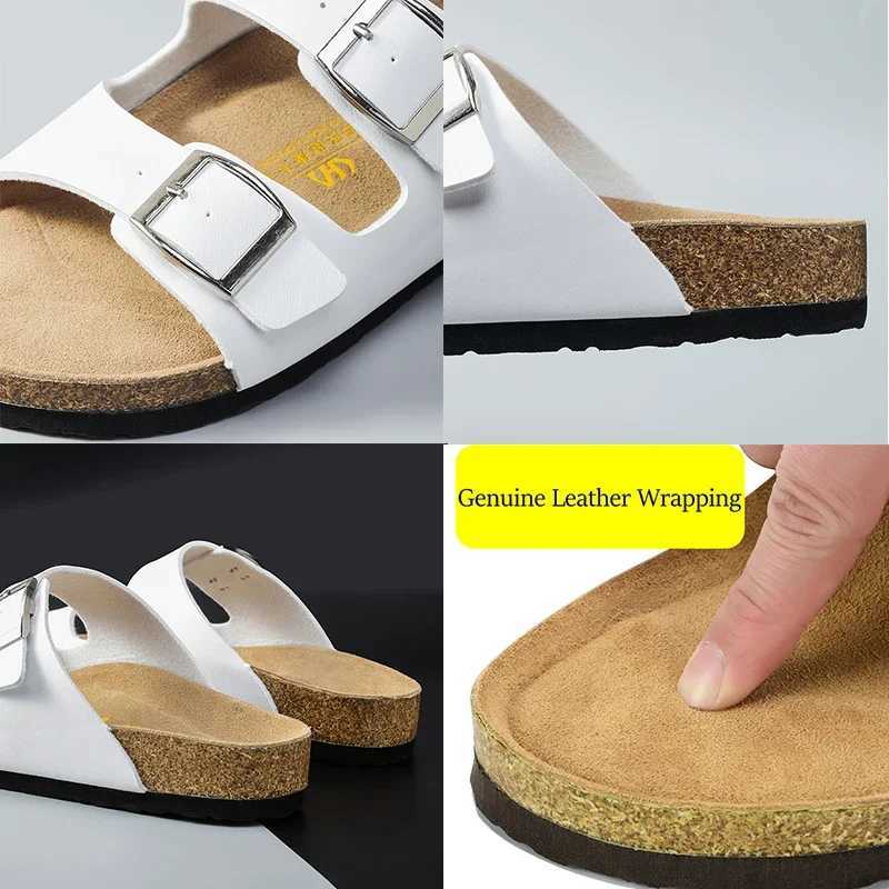 Summer Leather Men Sandals Mens Sandals Women Slippers Outdoor Beach Casual Shoes Zapatos Hombre Durable Non-Slip Luxury ShoesC250306