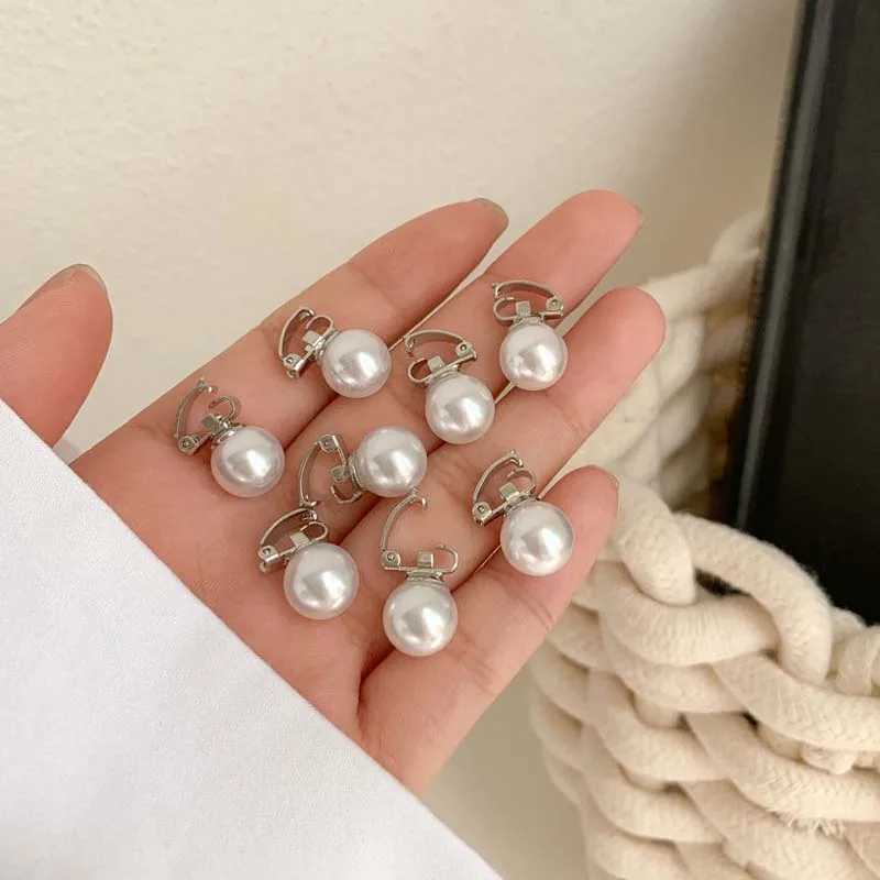 10 pieces of white small pearl clasps suitable for girls retro simple weaving bridal hair clasps side clips hair style accessories X250306