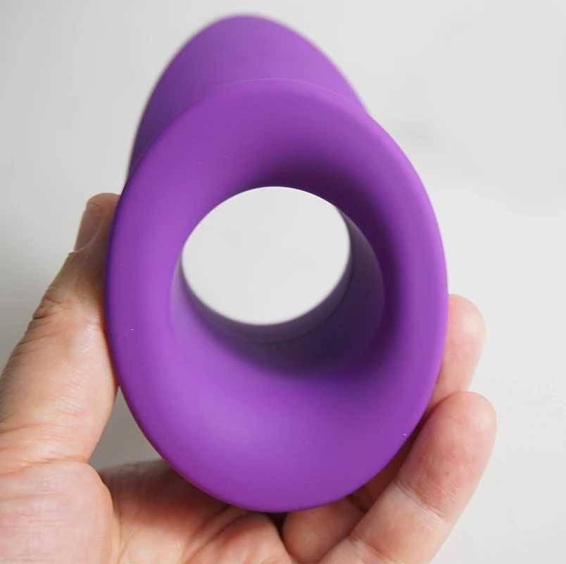 Anal tunnel plug stretcher anal butt wide opening hollow anal plug Butplug silicone Butplug sex toyXJ250306