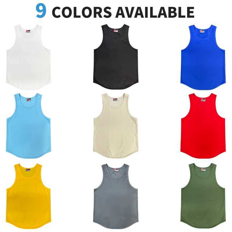 Custom Mens Sports Vest Tights Outdoor Running T-shirt Gym Sleeveless Waistcoat High-elastic Quick dry Fitness Tank Top T001T250318