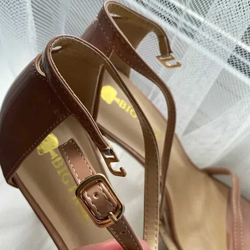 Womens 8cm 11cm High H Open Toe Beach Party Dress Sandals Lady Classic Fetish Gladiator Strap Stiletto Mid Low H Sandles Y250306