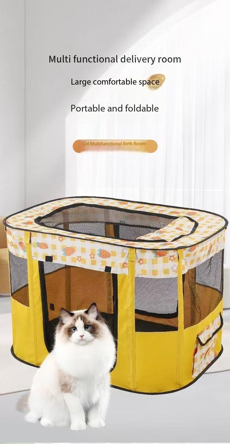 2025 new Folding Cage Fence, Dog Cat Nest Pet Supplies Tent, Puppy and Kitten Delivery Room Cloth
