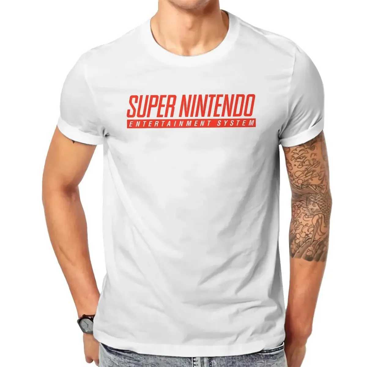 2024 Super Nintendo Entertainment System Classic T-Shirts Mens Leisure Cotton Tee Shirt Round Neck Short Sleeve T Shirt Gift X250306