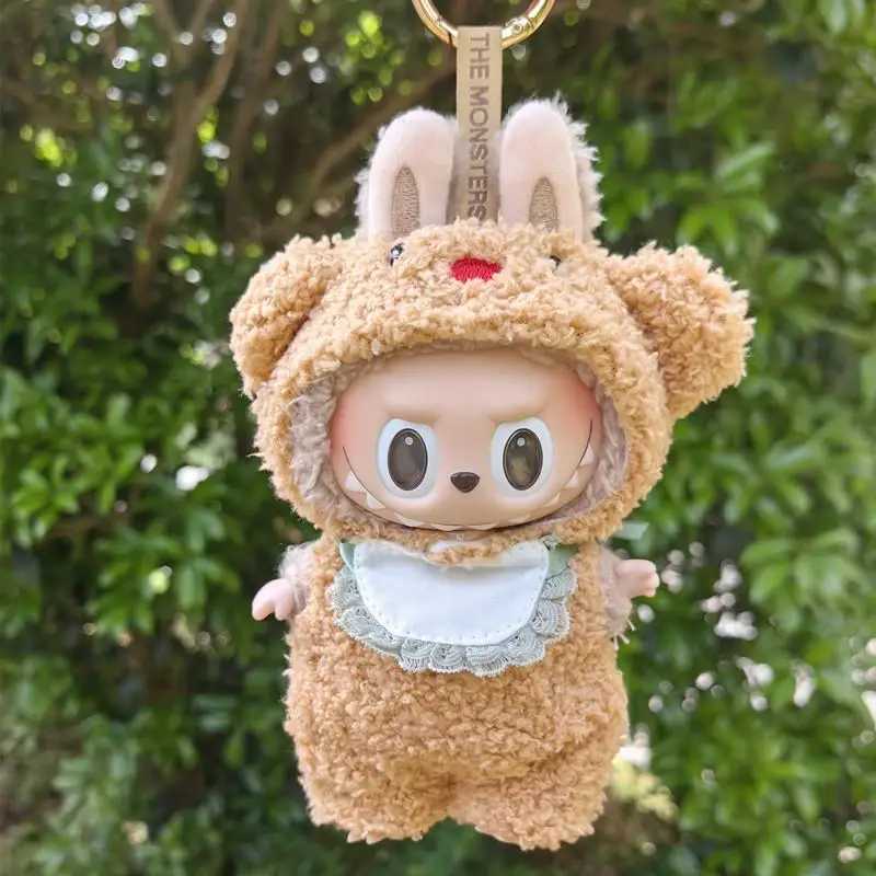 17cm Cute Mini Plush DollS Clothes Outfit Accessories For Korea Kpop Exo Labubu Idol Dolls Jumpsuit Clothing DIY Kids GiftT250307