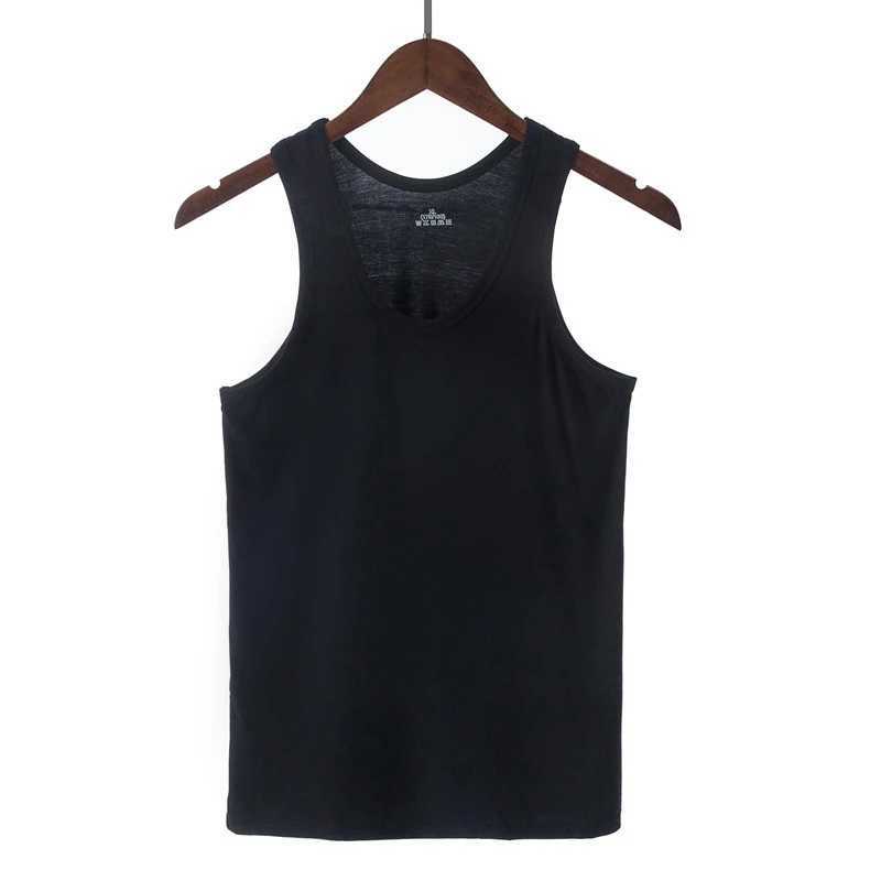 Summer Plus Size Men Clothing Tank Tops Black White Gray Singlets Sleeveless Fitness Men Vest Casual Bodybuilding Vest NewT250318