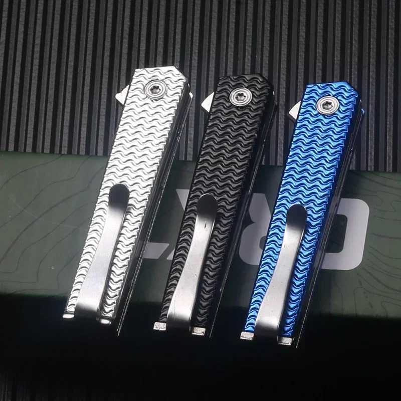 3 Stys CRK 7083 CEO Microflipper Folding Pocket Gentmans Knives 8Cr13Mov Blade 420 Steel Hand Cam Hunting EDC ToolsXJ250307