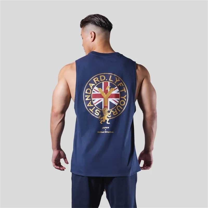 LYFT Men Summer Bodybuilding Tank Top Gym Fitness Training Cotton Sleeveless Shirt Male Casual Stringer Singlet Vest UndershirtT250318