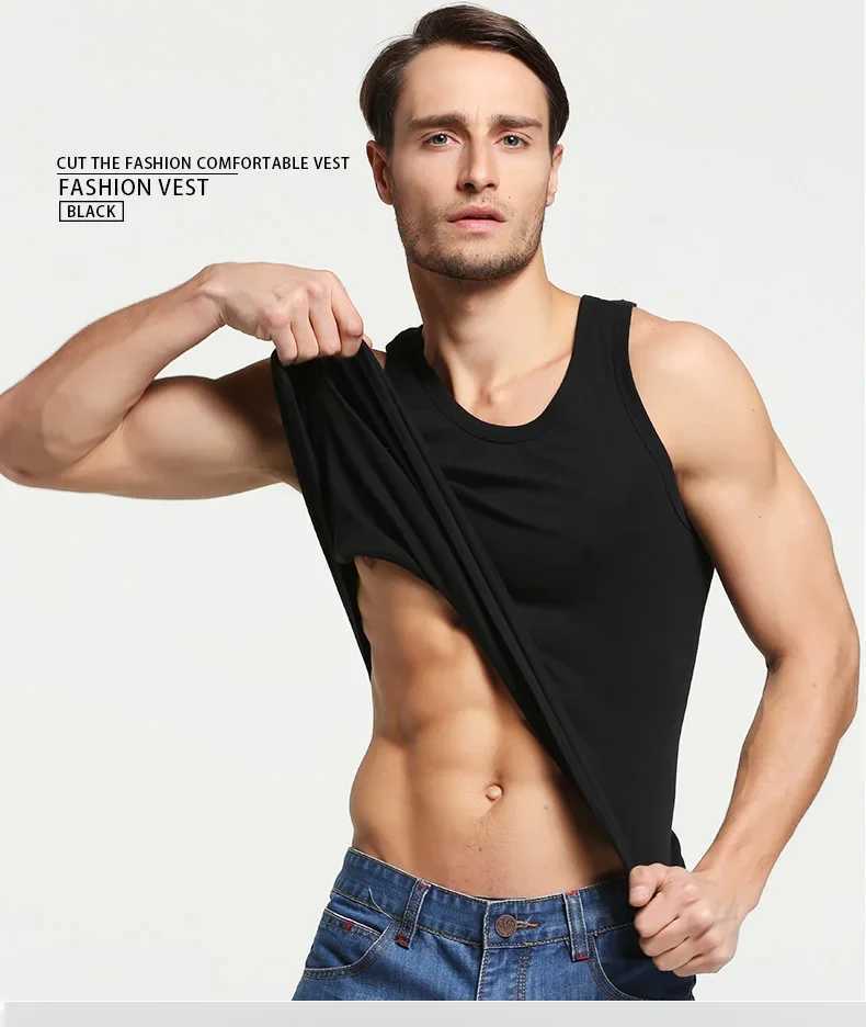 Men Muscle Vests Cotton Underwear Sleeveless Tank Top Solid Muscle Vest Undershirts O-neck Gymclothing Bodybuilding Tank TopsT250318