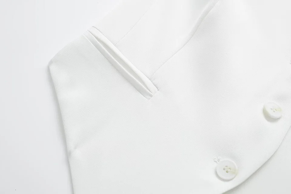 Summer 2025 Womens Sexy Halter Sleeveless Fashion Neck Vest Black and White Short Top 250227Z