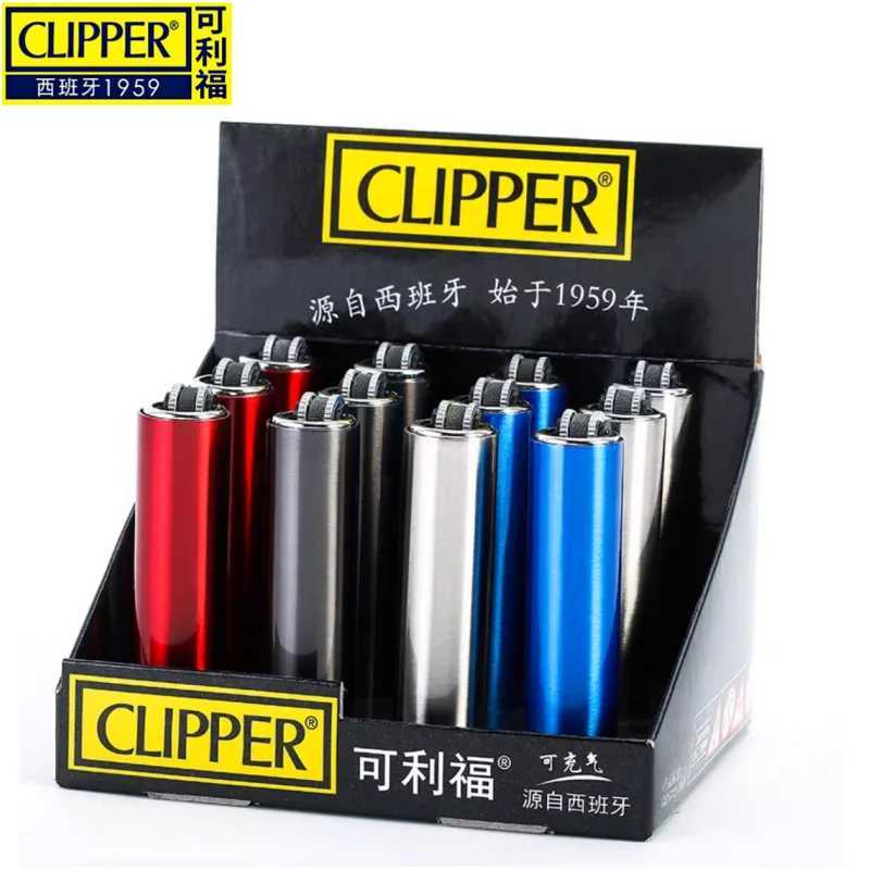 Clipper Lighter Metal Sand Wheel Igniter Butane Torch Lighter Smoking Accessories 12 Whole Gas Lighter MenS Gadget GiftC250307