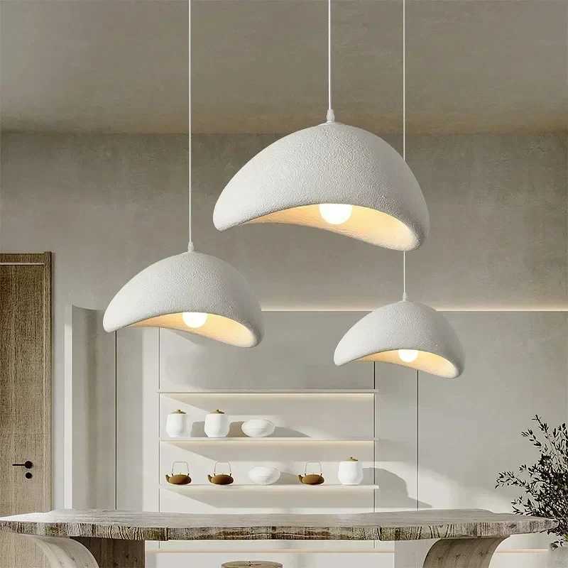 Nordic Wabi Sabi pendant light Modern LED Ceiling Chandeliers Hanging Lamp for Living Room Dining Bedroom Bar Home Decor Fixture X250307