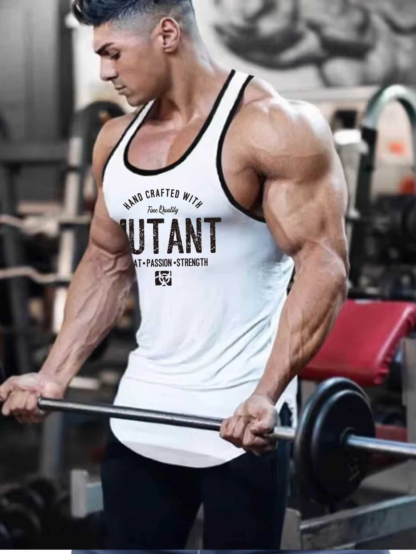Mens quick-drying sleeveless sports T-shirt casual temperament versatile breathable complaint elastic high fashion T-shirtT250318