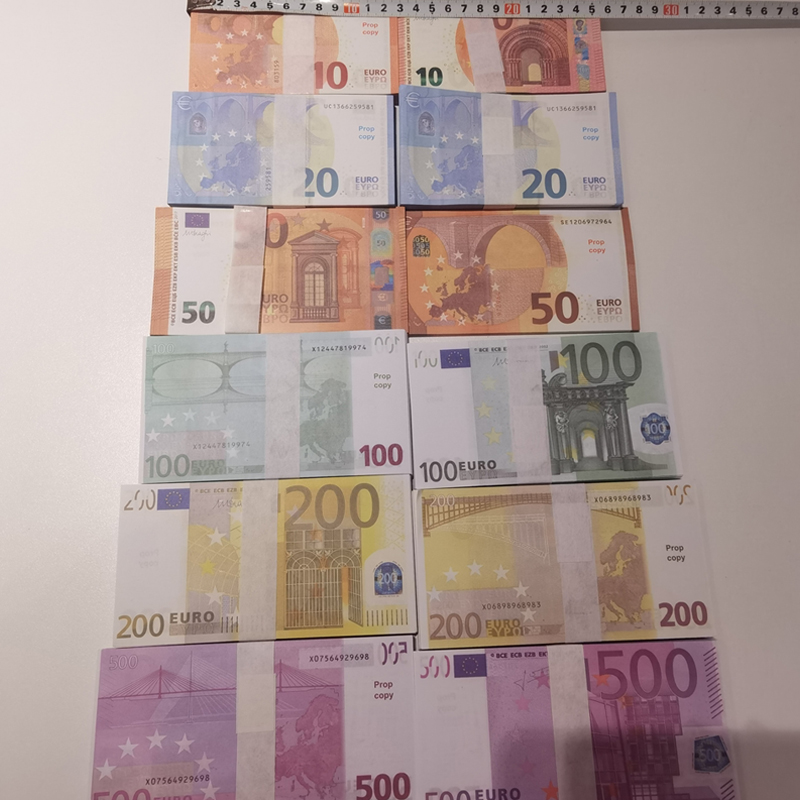 3pack Party Supplies Fake Money Banknote 5 10 20 50 100 200 500 US Dollar Euros Realistic Toy Bar Props Currency Movie Money Faux-billets Copy 100 PCS