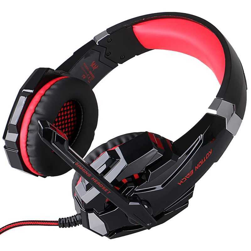 G2000 Gaming Headset Deep Bass Stereo Casque Wired Headphone Glowing Earphone with Microphone for XBOX PC Laptop X250307