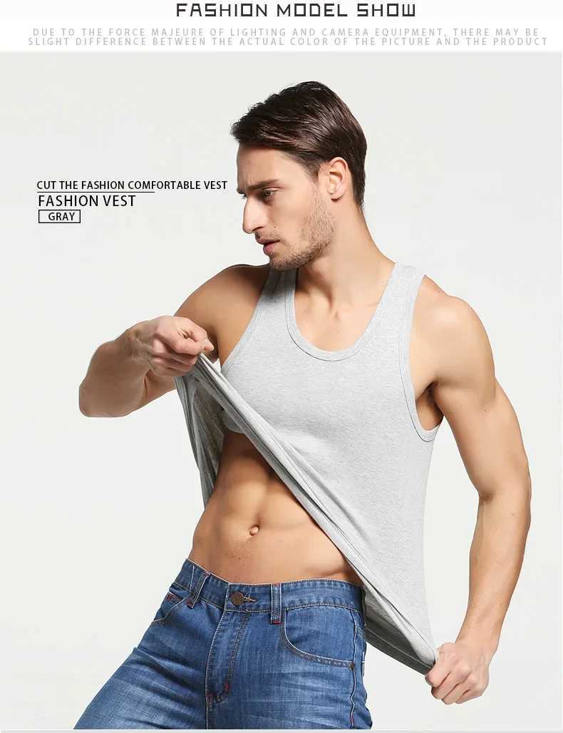 Men Muscle Vests Cotton Underwear Sleeveless Tank Top Solid Muscle Vest Undershirts O-neck Gymclothing Bodybuilding Tank TopsT250318