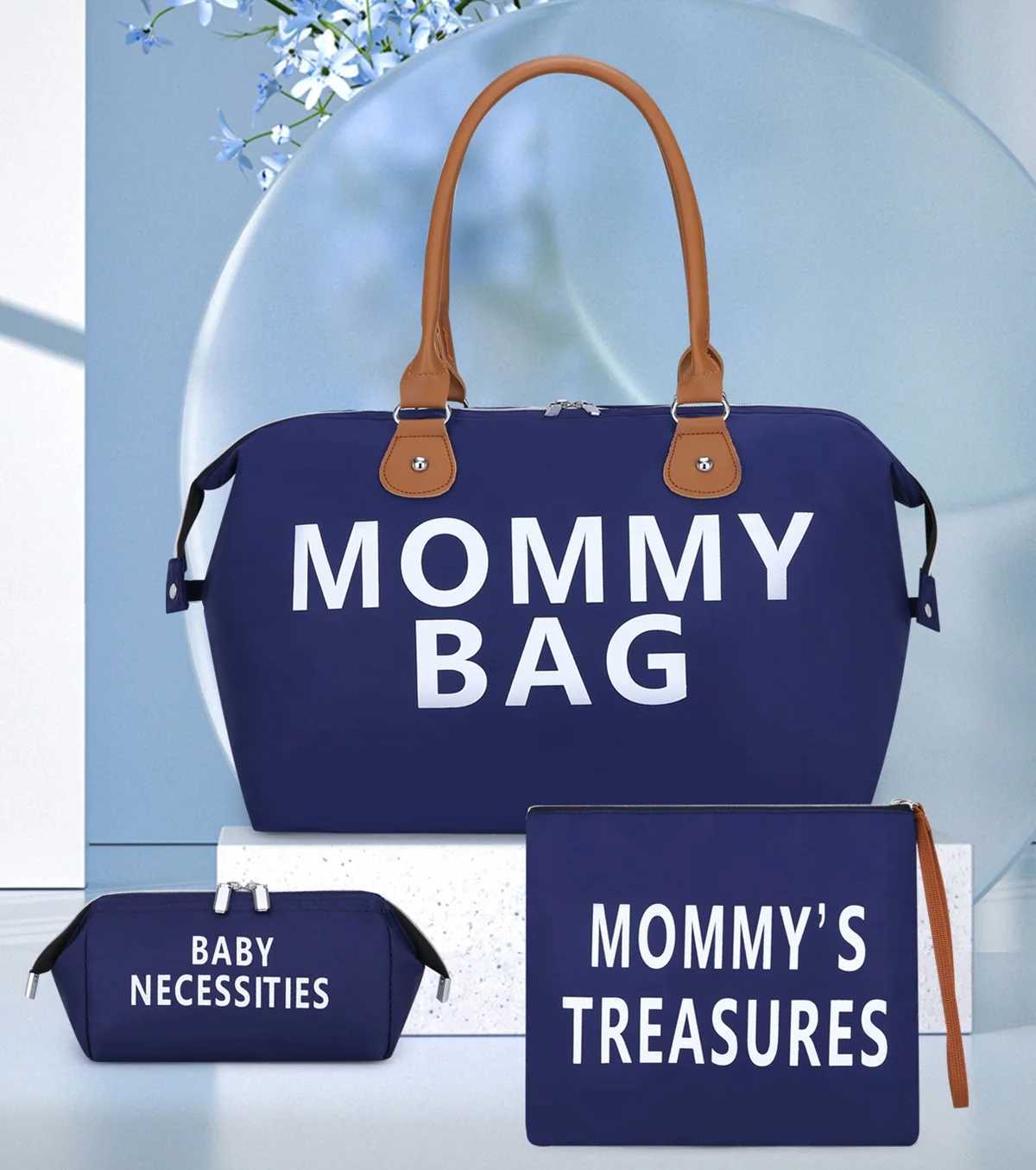 3pcs Baby Diaper Bag Set Maternity Shoulder Bag Handbag Nappy Storage Organizer Large Capacity Mom Hand Totes Mummy Stroller Bag W250307