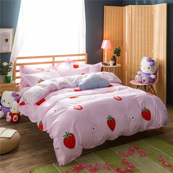 Duvet 150X200cm Student Dormitory 200X230cm Double Quilt Futon Cover Skin-friendly Sheet Bedding Set YQW240803