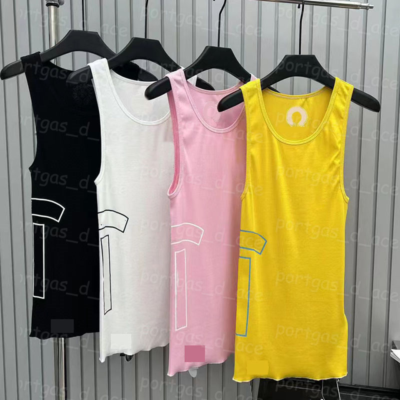 Printed Long Tank Tops Designer Women Short Vest Dress Luxury Sporty Street Style Sleeveless Tanks