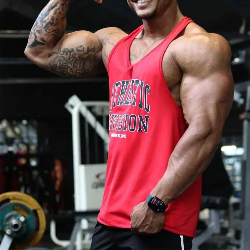 Summer new fashion printed mens vest cotton casual top Jogger Gym workout Fitness sportswear mens wearT250318