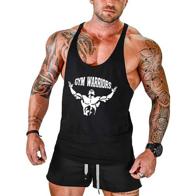 New Summer tank top men Fitness Vest Gym Clothing Singlet Y Back Stringer Canotta Bodybuilding Sleeveless shirt Muscle TanktopT250318