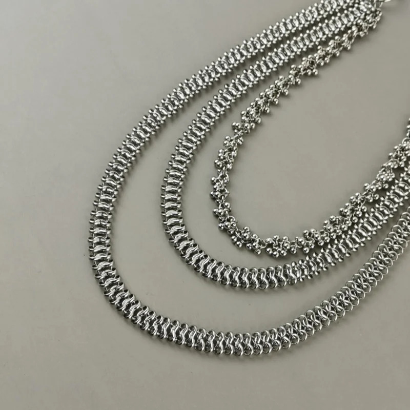 2025 Model Stainless Steel Eight Character Pants Chain Fashion Trendy Men And Girls Accessories Punk Hip Hop Jewelry 250306