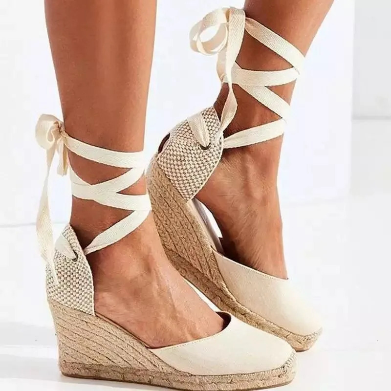 Wedges for Slip on Closed Toe Espadrille Women Summer Shoes Platform Sandals De Mujer ato 250308