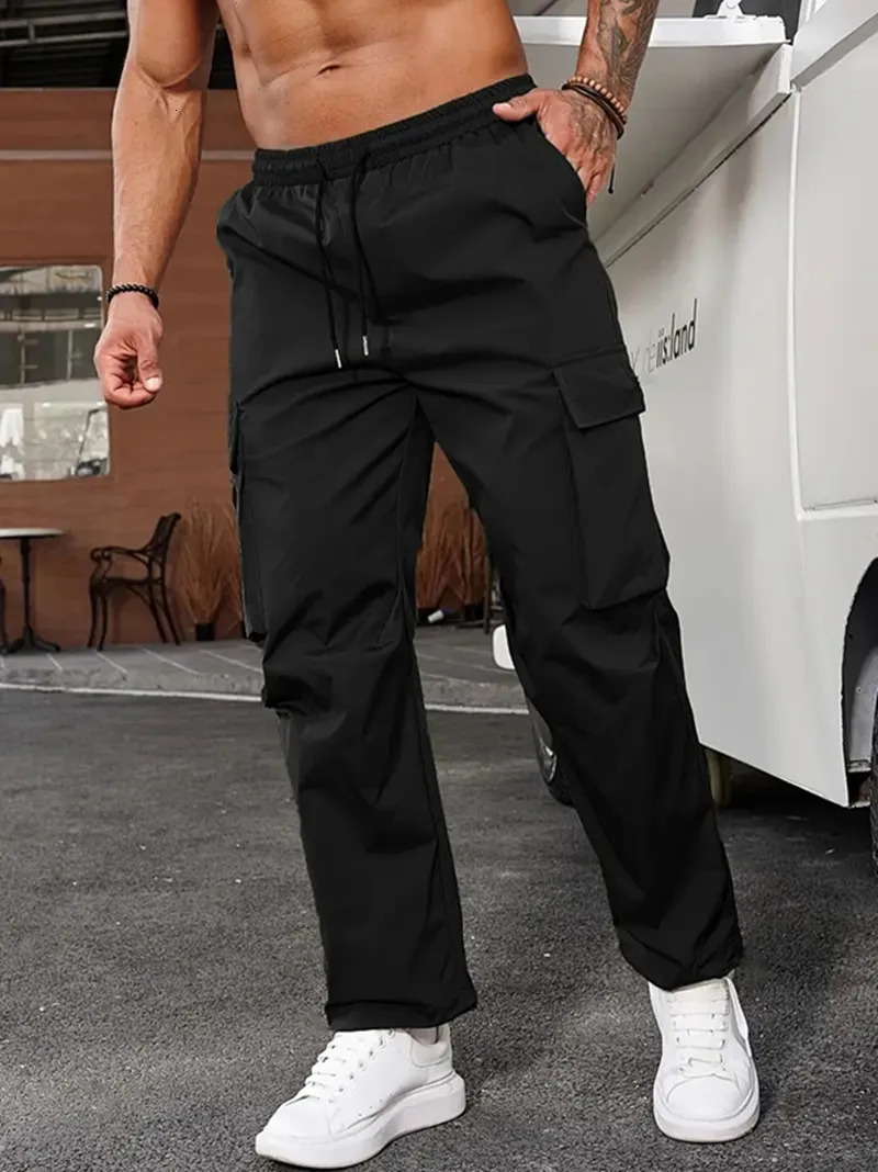 2024 Summer Mens Work Pants European and American Independent Station Lottery Multi Pocket Casual Pants 250305Z