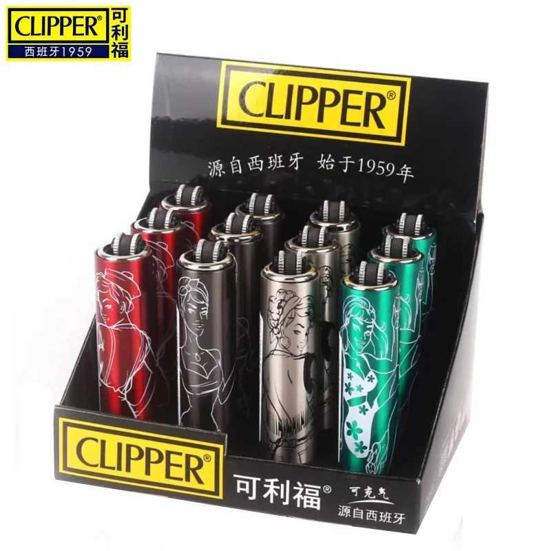 Clipper Lighter Metal Sand Wheel Igniter Butane Torch Lighter Smoking Accessories 12 Whole Gas Lighter MenS Gadget GiftC250307