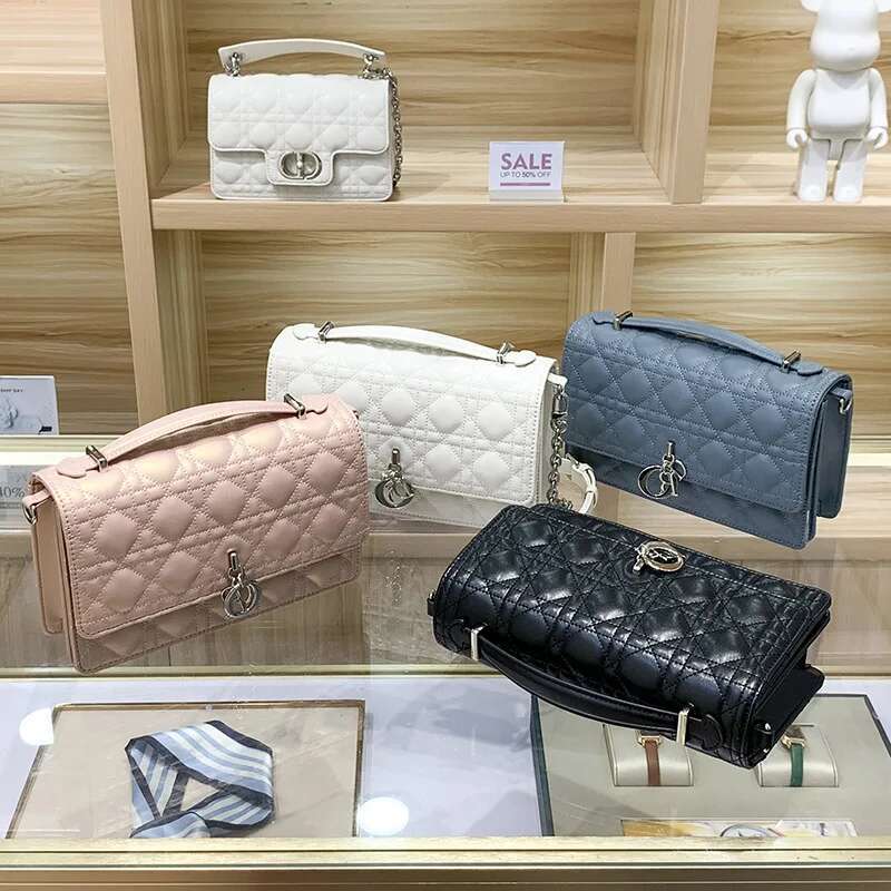 Summer New High-End New Feeltweed Style Handbag Classic Argyll Chain Single Shoulder Crossbody Small Square Bag