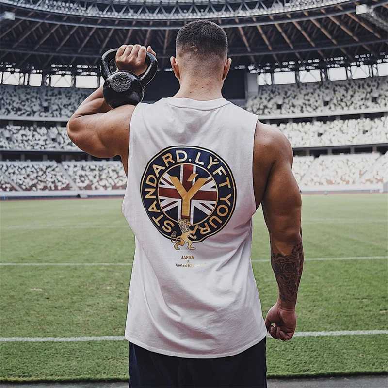 LYFT Men Summer Bodybuilding Tank Top Gym Fitness Training Cotton Sleeveless Shirt Male Casual Stringer Singlet Vest UndershirtT250318