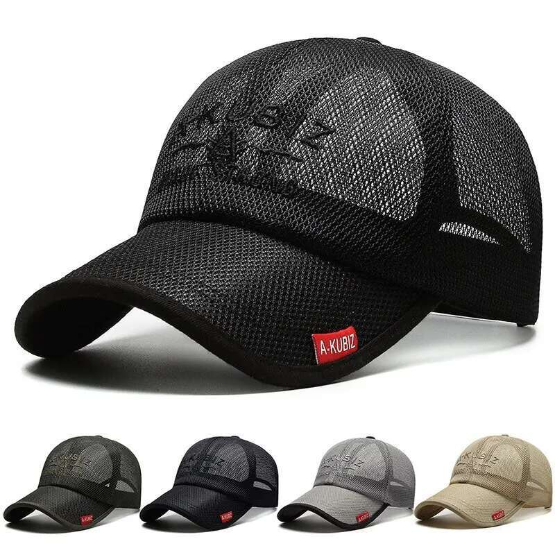 Summer Hats For Men And Women Mesh Baseball Caps Fashion Visor Outdoor Embroidered Letter Sun Protection Hat