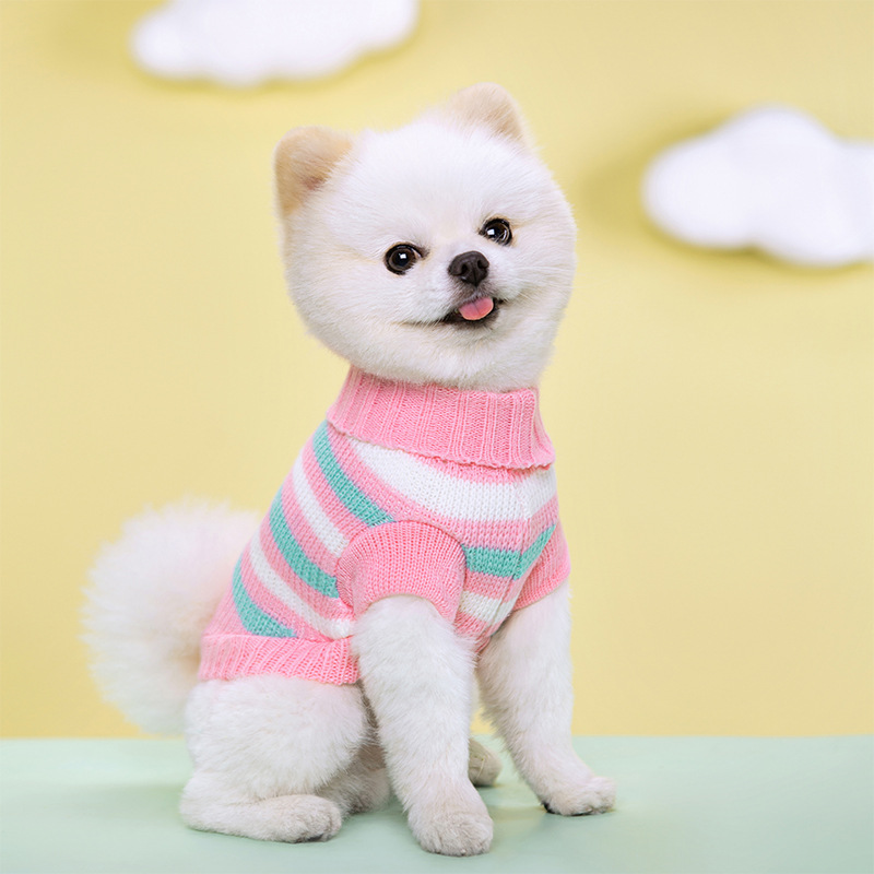 S-xxl Medium Knitted Sweater for Small York Warm Cat Coat Winter Dogs Clothes Pet Costumes Dog Pullover Puppy Supplies 0307