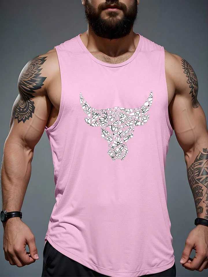 Funny Print Mens Tank Top Summer Daily Casual Man Sleeveless Shirt Quick Dry Breathable Gym T-shirt Fashion Loose Fitness VestT250318