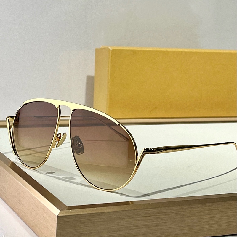 Oversized Women Designer Pilot Mask sunglasses 40168 Extra Large Frame Metal Sunglasses For Men And Women Classic Vintage UV400 Leisure Driving Goggles Shades