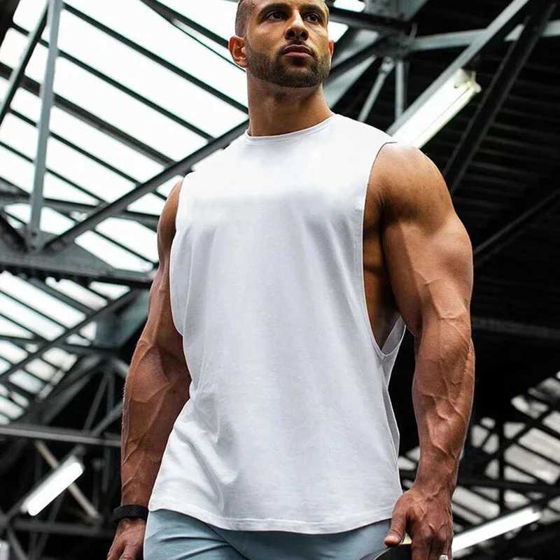 Mens Letter Printed Sleeveless Shirt Athletic Quick Dry Sweatshirt Breathable Micro Elastic Moisture Transferring Loose Tank TopT250318