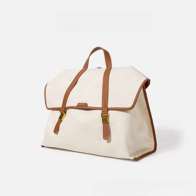 Travel Briefcase, Vintage Vegetable Tanned Leather Crossbody Backpack